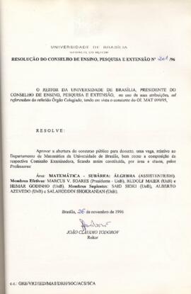 Resolução do Conselho de Ensino, Pesquisa e Extensão nº 0201/1996