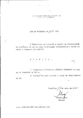 Ato da Reitoria nº 0305/1973