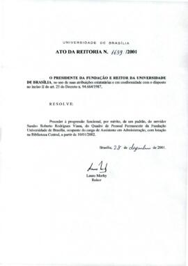 Ato da Reitoria nº 1639/2001