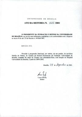 Ato da Reitoria nº 1626/2001