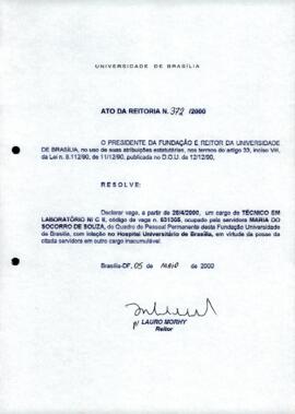 Ato da Reitoria nº 0372/2000