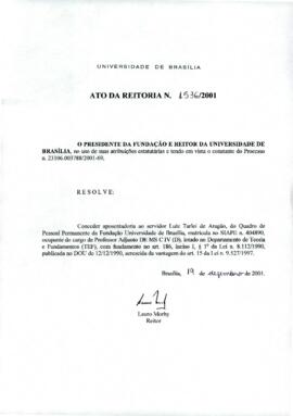 Ato da Reitoria nº 1536/2001