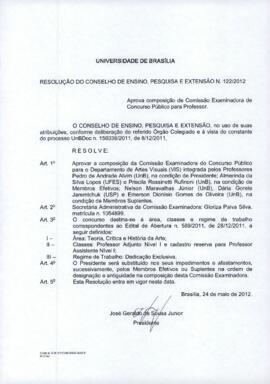 Resolução do Conselho de Ensino, Pesquisa e Extensão nº 0122/2012