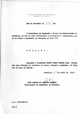 Ato da Reitoria nº 0285/1976