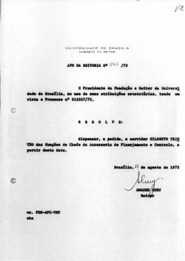 Ato da Reitoria nº 0540/1975