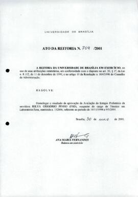 Ato da Reitoria nº 0709/2001