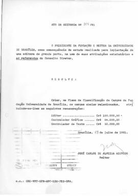 Ato da Reitoria nº 0105/1981