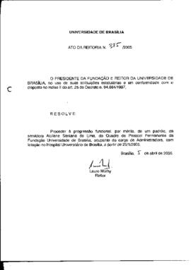 Ato da Reitoria nº 0385/2005