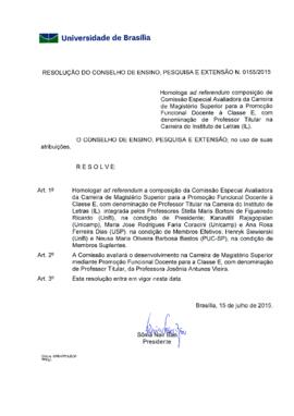 Resolução do Conselho de Ensino, Pesquisa e Extensão nº 0155/2015