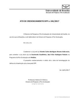 Ato de Credenciamento DPP N° 0041/2017