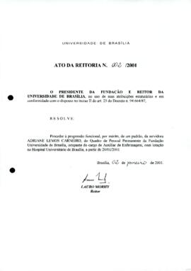 Ato da Reitoria nº 0002/2001