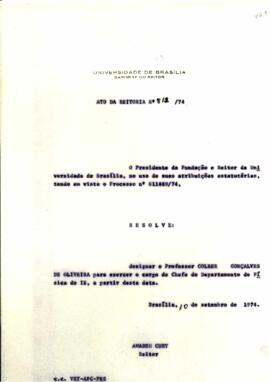 Ato da Reitoria nº 0812/1974