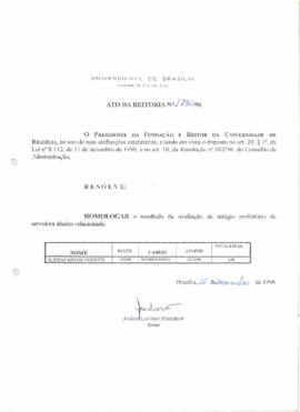 Ato da Reitoria nº 1786/1996