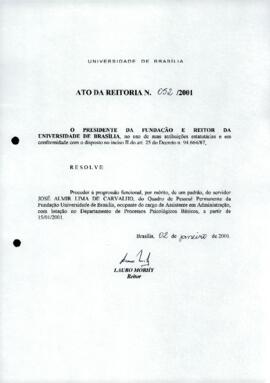 Ato da Reitoria nº 0052/2001