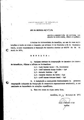 Ato da Reitoria nº 0147/1971