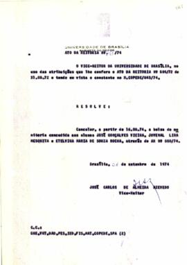 Ato da Reitoria nº 0843/1974