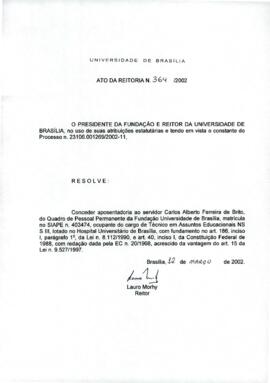 Ato da Reitoria nº 0364/2002