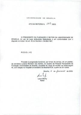 Ato da Reitoria nº 0185/2003