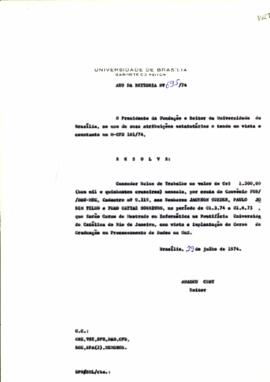 Ato da Reitoria nº 0695/1974