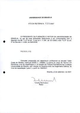 Ato da Reitoria nº 1354/2007