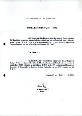 Ato da Reitoria nº 0200/2000