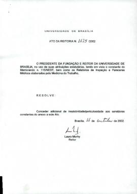 Ato da Reitoria nº 1625/2002