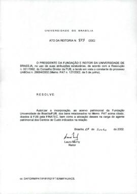 Ato da Reitoria nº 0873/2002