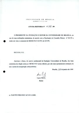 Ato da Reitoria nº 0078/1999