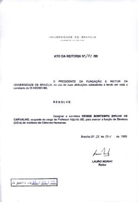 Ato da Reitoria nº 0183/1999