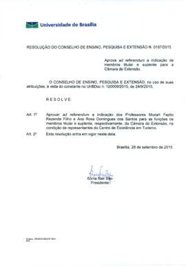 Resolução do Conselho de Ensino, Pesquisa e Extensão nº 0187/2015