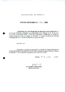 Ato da Reitoria nº 0658/2001