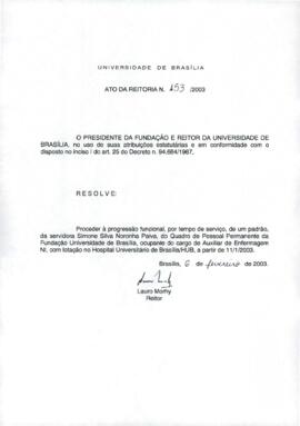 Ato da Reitoria nº 0153/2003