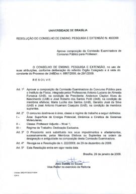 Resolução do Conselho de Ensino, Pesquisa e Extensão nº 0049/2009