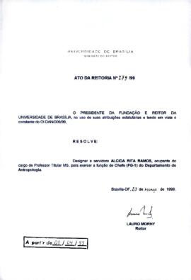 Ato da Reitoria nº 0279/1999