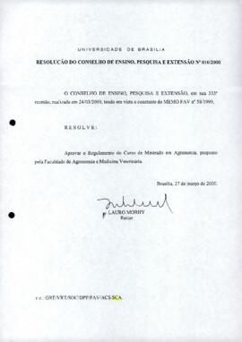 Resolução do Conselho de Ensino, Pesquisa e Extensão nº 0010/2000