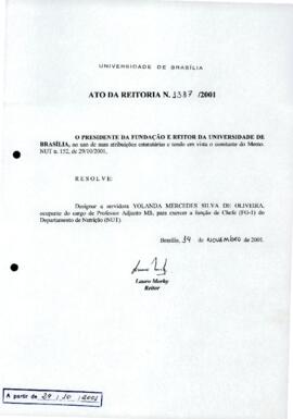 Ato da Reitoria nº 1387/2001