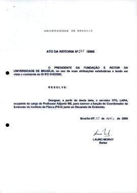 Ato da Reitoria nº 0197/2000