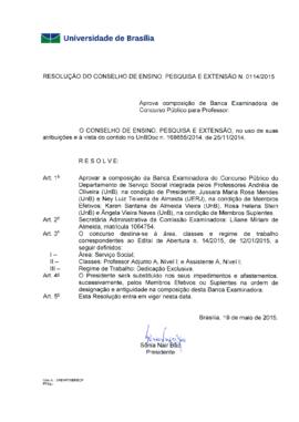 Resolução do Conselho de Ensino, Pesquisa e Extensão nº 0114/2015