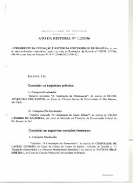 Ato da Reitoria nº 1239/1996