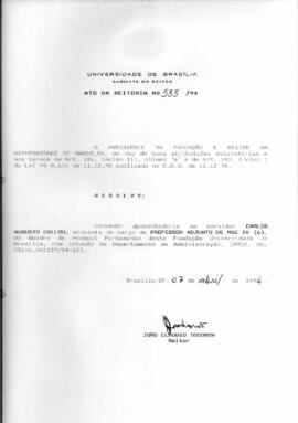 Ato da Reitoria nº 0535/1994