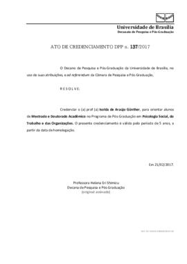 Ato de Credenciamento DPP N° 0137/2017