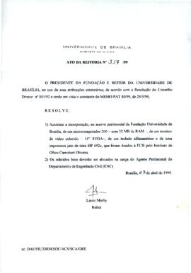 Ato da Reitoria nº 0317/1999