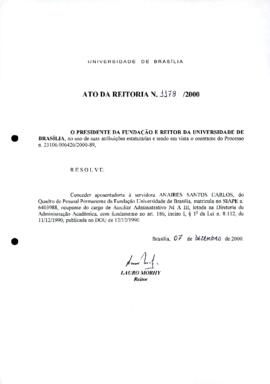 Ato da Reitoria nº 1178/2000