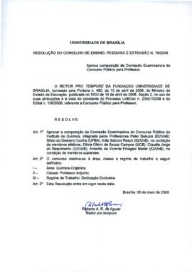 Resolução do Conselho de Ensino, Pesquisa e Extensão nº 0079/2008