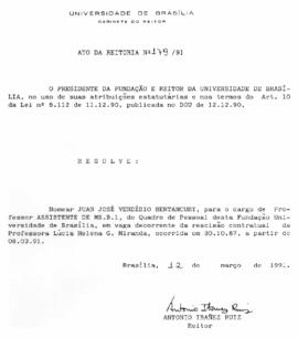 Ato da Reitoria nº 0179/1991