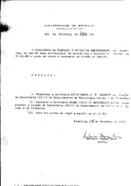 Ato da Reitoria nº 0732/1989