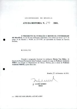 Ato da Reitoria nº 0290/2001