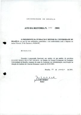 Ato da Reitoria nº 0370/2001