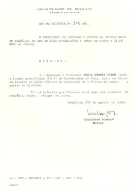 Ato da Reitoria nº 0342/1986