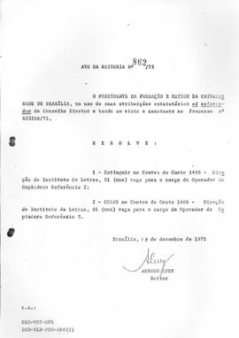 Ato da Reitoria nº 0862/1975